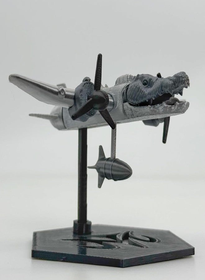 xinxingin Tung Tung Tung Sahur, 3D Printed Crocodile Airplane Figurine, Unique Desk Decoration for Meme Collectors, Creative Gift for Crocodile Fans and Toy Enthusiasts, 13x10.5x7cm - Image 2